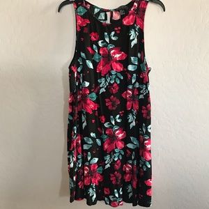 Black with Red Roses Dress